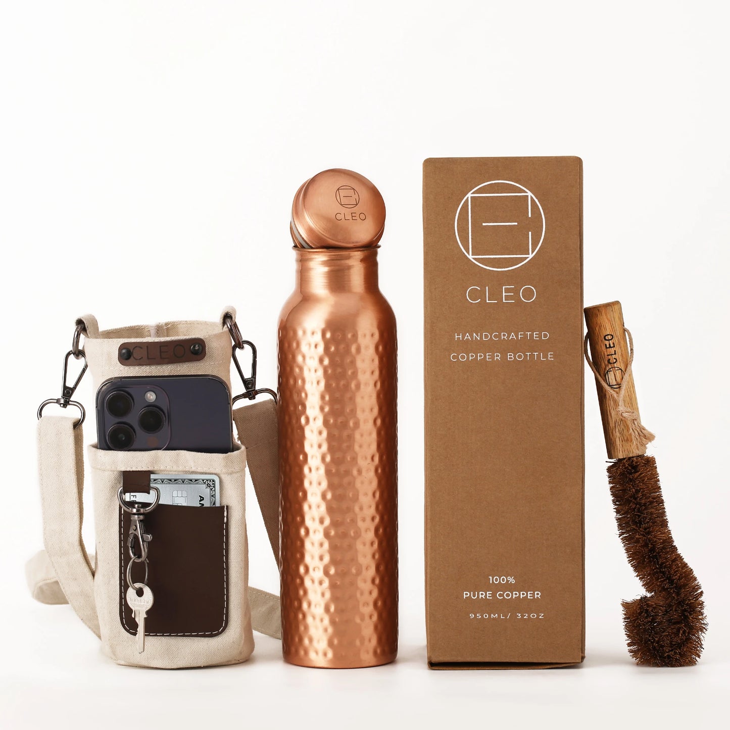 Handcrafted Ayurvedic Copper Water Bottle