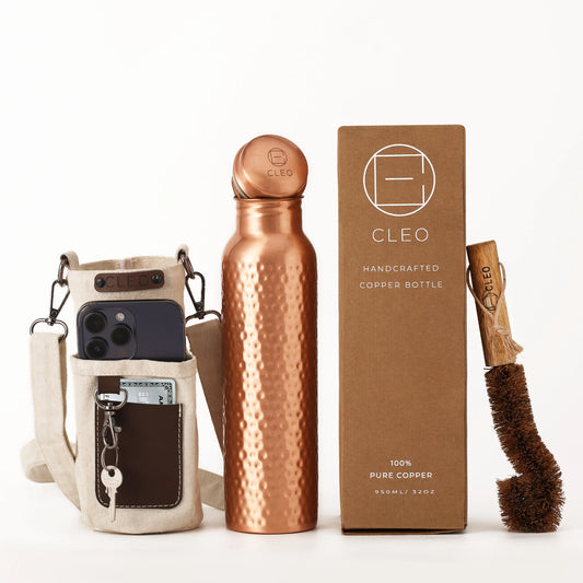 Handcrafted Ayurvedic Copper Water Bottle