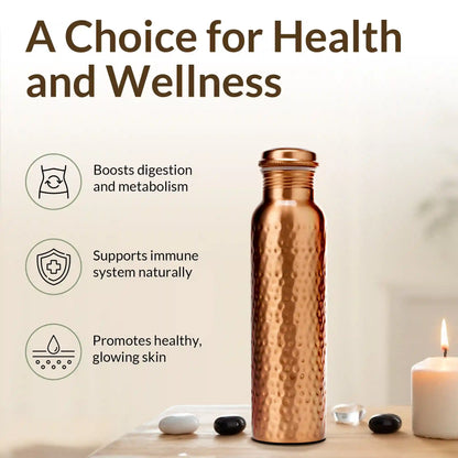 Handcrafted Ayurvedic Copper Water Bottle