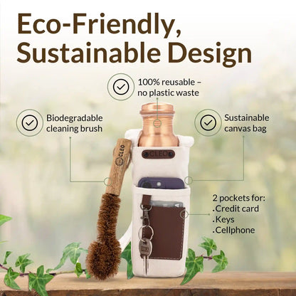 Handcrafted Ayurvedic Copper Water Bottle