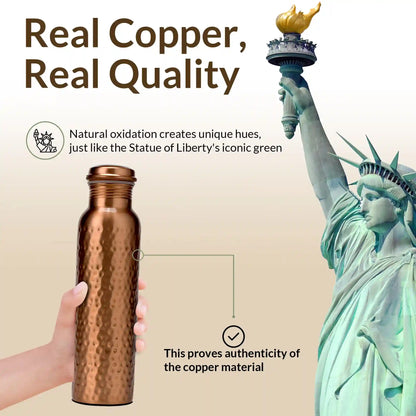 Handcrafted Ayurvedic Copper Water Bottle
